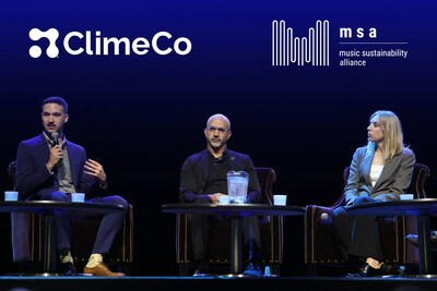 Music Sustainability Summit Panelists (left to right): Garrett Keraga, Sr. Manager, Sustainability, Policy, & Advisory, ClimeCo; John E. Fernández, Director, MIT's Environmental Solutions Initiative; and Cassie Lee, CEO, Sound Future. Music Sustainability Summit Panelists (left to right): Garrett Keraga, Sr. Manager, Sustainability, Policy, & Advisory, ClimeCo; John E. Fernández, Director, MIT's Environmental Solutions Initiative; and Cassie Lee, CEO, Sound Future.