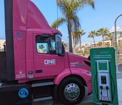 Magenta Goes Green with Volvo VNR Electric Truck and Forum Mobility Charging