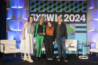 Molly Barton, Marsha Cooke, Annissa Omran and Steve Raizes at Podcasting at SXSW - Sound Summit on March 9, 2024 (photo courtesy of Javier Gonzalez and Sounds Profitable).