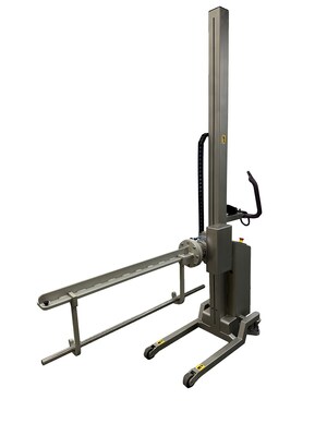 Suspended Cradle Attachment with Sideways Rotation for Handling Rolls
