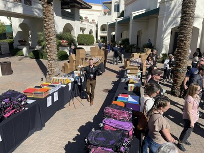 Attendees at the 2024 BELFOR Franchise Group Convention in February worked with Feed the Children to pack more than 400 backpacks with classroom items and other necessities to aid Phoenix area school children.
