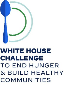 Logo of the White House Challenge to End Hunger & Build Healthy Communities, showcasing a commitment to improving national wellness and nutrition.