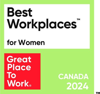 2024 Best Workplaces™ for Women logo (CNW Group/Hyundai Auto Canada Corp.)