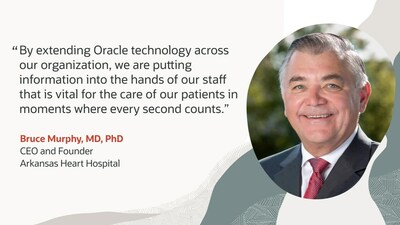 "By extending Oracle technology across our organization, we are putting information into the hands of our staff that is vital for the care of our patients in moments where every second counts.