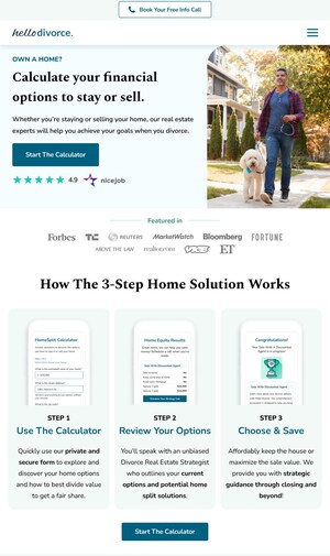 Hello Divorce Introduces Groundbreaking 3-Step HomeSplit Tech Solution to Transform Property Division in Divorce and Separation