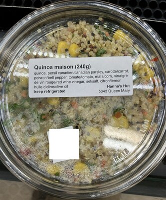 Quinoa maison (Groupe CNW/Ministre de l'Agriculture, des Pcheries et de l'Alimentation)