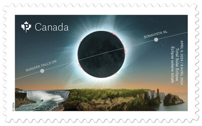 Total eclipse of the sun stamp/Timbre de l'clipse totale du Soleil (Groupe CNW/Postes Canada)