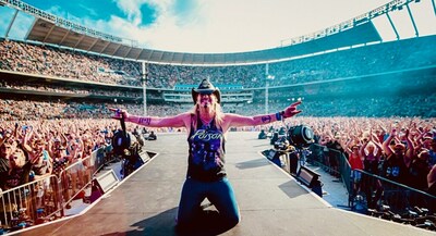 Bret Micheals on stage from the recent stadium tour.