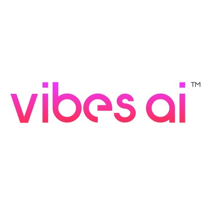 gradient logo with "vibes ai tm" in bolded lowercase lettering.