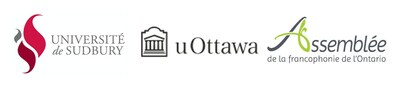Logos of the Universit de Sudbury, the University of Ottawa, and the Assemble de la francophonie de l'Ontario (CNW Group/Universit de Sudbury)
