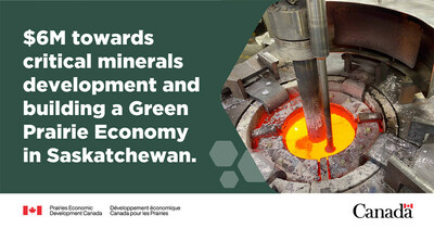 Minister Vandal announces investment in processing of rare earth elements in Saskatchewan (CNW Group/Prairies Economic Development Canada)