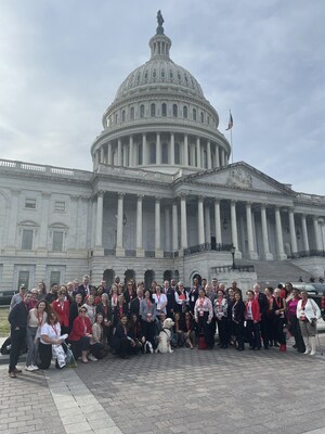 Advocates on Capitol Hill for the 11th Annual Brain Aneurysm Foundation Advocacy Day - March 2023.
