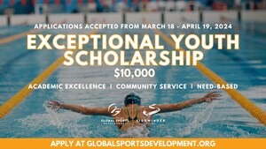 The Foundation for Global Sports Development Announces $100,000 in Scholarships for High School Seniors