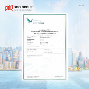 Doo Financial HK Limited Successfully Obtained Hong Kong Securities and Futures Commission (HK SFC) Type 1 Dealing in Securities License