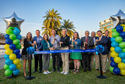 Leaders from Tampa General Hospital, the City of Tampa and Hill Ward Henderson cut the ribbon today on the new Bayshore Fitness Trail, inviting residents and visitors to enjoy the upgraded waterfront path and new fitness equipment. The upgrades include brand-new fitness equipment, such as agility ladders and exercise pads. QR codes on signs throughout the trail connect users to a series of videos with step-by-step exercises for individuals of all physical abilities.