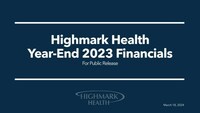 Highmark Health 2023 Year End Financials
