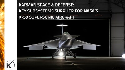 Karman Space & Defense Key Subsystem supplier on X-59 Aircraft