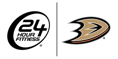 24 Hour Fitness x Anaheim Ducks Logo Lockup