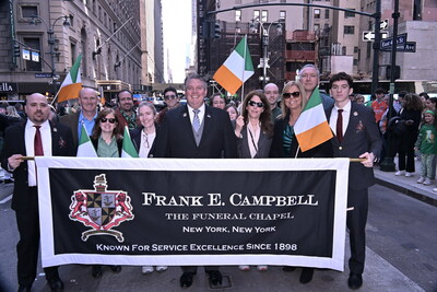 Led by its President, William Villanova, Frank E. Campbell The Funeral Chapel marks its 125th anniversary by marching in New York City’s St. Patrick’s Day Parade.