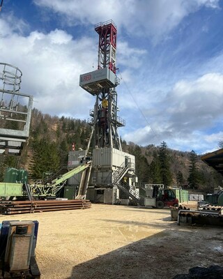 Image 2- The RED Drilling Rig E200 at the Welchau-1 location (CNW Group/MCF Energy Ltd.)