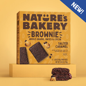 NATURE'S BAKERY EXPANDS FAMILY FAVORITE BROWNIE LINE WITH SALTED CARAMEL FLAVOR