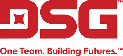 DSG Logo with Tagline, One Team. Building Futures.