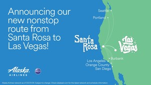 Alaska Airlines deepens commitment to Bay Area with new nonstop service between Santa Rosa/Sonoma County and Las Vegas