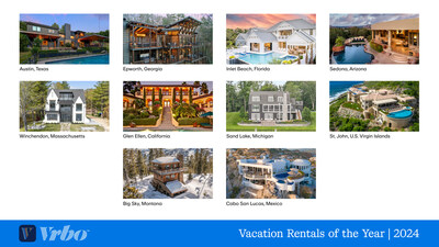 VRBO ANNOUNCES THE 2024 US VACATION RENTALS OF THE YEAR