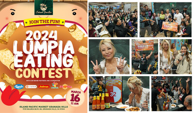 Island Pacific Seafood Market celebrated National Lumpia Day in grand style this past weekend with their 3rd Annual Lumpia Eating Contest, held at their Granada Hills location. The event, sponsored by SoCal Filipinos, NutriAsia, Jufran, Magnolia and Ramar Foods proved to be a sizzling success, drawing over 100 registered participants from all over California eager to showcase their lumpia-devouring skills.