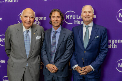 Left to right: Kenneth G. Langone, Wayne G. Holman, MD, and Robert I. Grossman, MD. Image credit: NYU Langone Health
