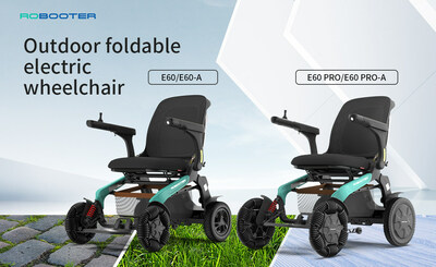 Robooter E60 and E60 pro-A outdoor foldable electric wheelchair at the Naidex and Medtrade Expo 2024
