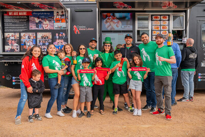 Franchisees Jimmy Shoshani and Ahmer Khan celebrated the opening of their first Austin food truck on March 17h, 2022, with the Cousins Maine Lobster team and co-founder Sabin Lomac.