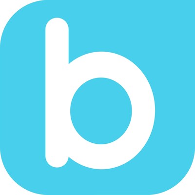 Bloomz logo, which is a small letter b in baby blue