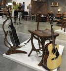 Finely crafted elk antler and wood music stands as seen at the Western Design Conference Exhibit + Sale by Doug Nordberg and Scott Wilson offer an artful way to display instruments in the home.