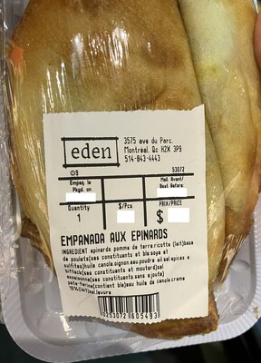 Empanadas aux epinards (Groupe CNW/Ministre de l'Agriculture, des Pcheries et de l'Alimentation)
