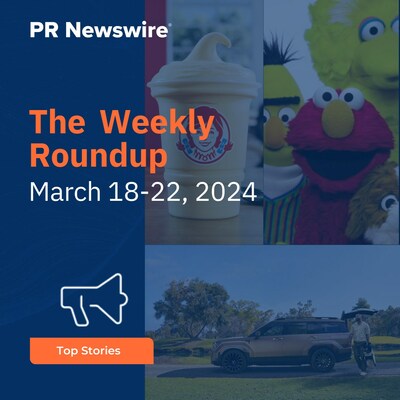 PR Newswire Weekly Press Release Roundup, March 18-22, 2024. Photos provided by The Wendy's Company, Sesame Workshop and Hyundai Motor America