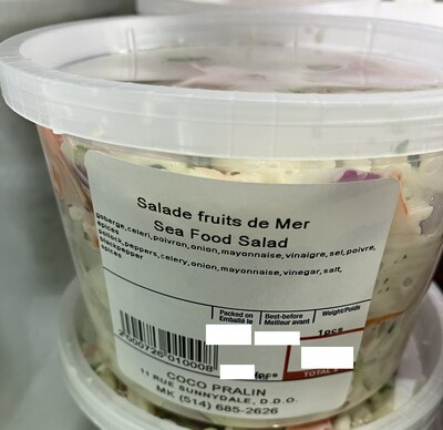 Salade de fruits de Mer (Groupe CNW/Ministre de l'Agriculture, des Pcheries et de l'Alimentation)