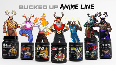 Bucked Up debuts its latest Anime Line, presenting seven new characters crafted to resonate with the beloved Bucked Up formulas.