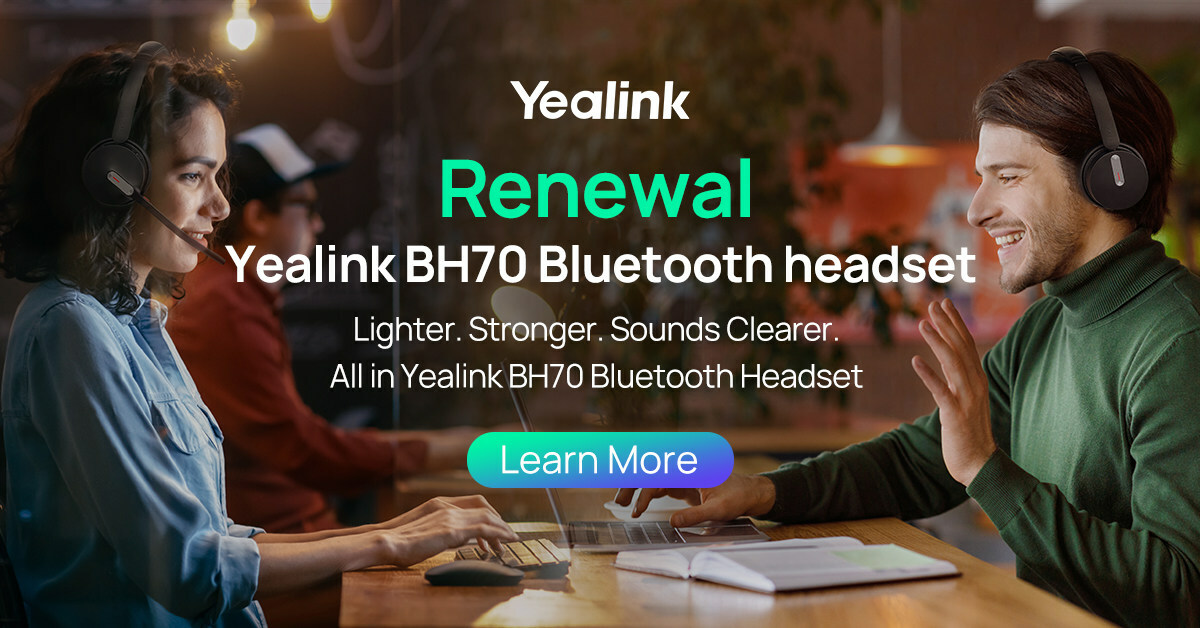 Yealink kondigt de lancering aan van de revolutionaire BH70 Bluetooth-headset: De toekomst van zakelijke communicatie Yealink kondigt de lancering aan van de revolutionaire BH70 Bluetooth-headset: De toekomst van zakelijke communicatie