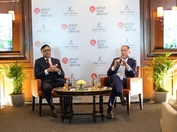 Anuraag Bhatnagar (CEO, The Leela Palaces, Hotels and Resorts) and Chris Hartley (CEO, Global Hotel Alliance) Anuraag Bhatnagar (CEO, The Leela Palaces, Hotels and Resorts) and Chris Hartley (CEO, Global Hotel Alliance)