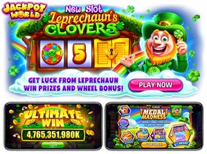 Jackpot World Launches New "Leprechaun's Clovers" Slot Game to Celebrate St. Patrick's Day