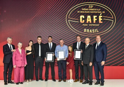 Winners of the 33rd Premio Ernesto Illy de Qualidade do Cafè para Espresso