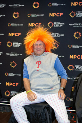Larry Bowa at the Phillies Cut and Color Funds the Cure for the National Pediatric Cancer Foundation