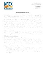 NGEX REPORTS 2023 RESULTS (CNW Group/NGEx Minerals Ltd.)