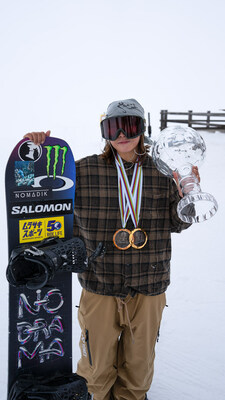 Monster Energy’s Kokomo Murase Claims Second Place in Women’s Snowboard Slopestyle and Two Crystal Globe Trophies in the 2024 FIS Slopestyle World Cup in Silvaplana, Switzerland.