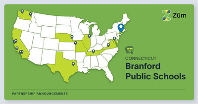 Branford Public Schools (BPS) has awarded a $60 million, 10-year transportation contract to Zūm to deliver efficient and modern transportation to families.