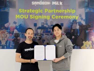 MOU signed ceremony between Milk Partners and The Sandbox Global