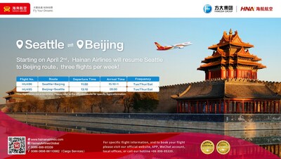 Poster for Seattle to Beijing International Route