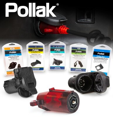 The Pollak line of precision-engineered Trailer Connectors, Adapters, extensions and accessories has been specifically designed for towing with light-duty and medium-duty trucks and SUVs.