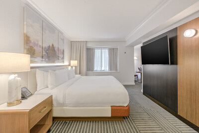 Relax and unwind in our newly designed King Junior Suite - featuring a separate living room and wet bar.